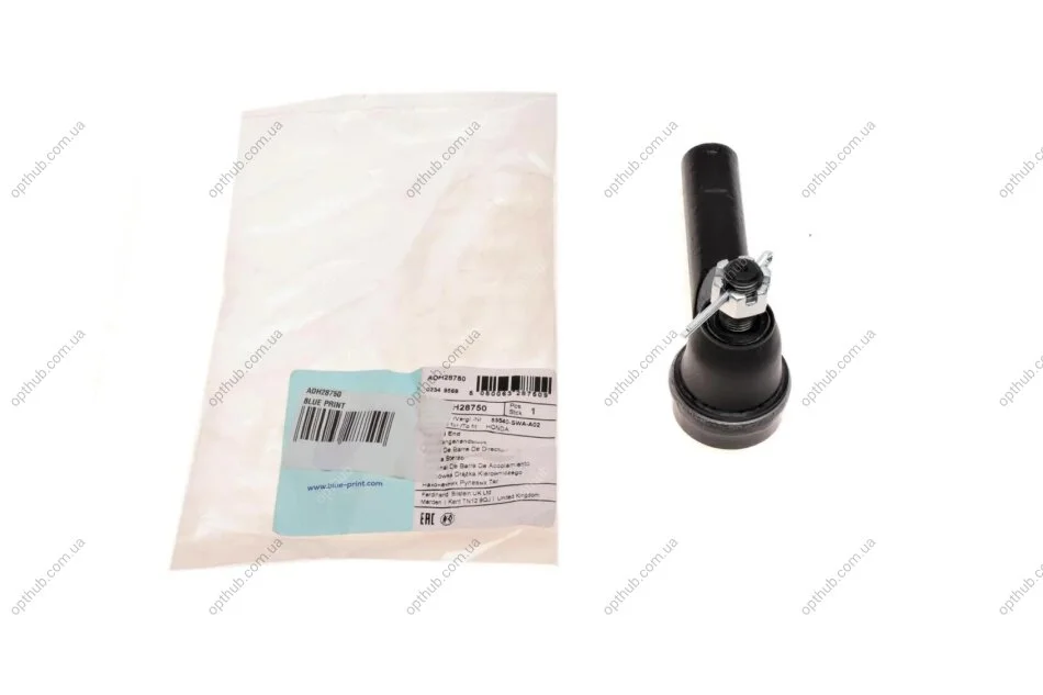 Наконечник тяги рульовой Honda CR-V III 06-/Toyota Rav 4 IV 12- (L=123mm) (opt-om) BLUE PRINT ADH28750 (фото 1)