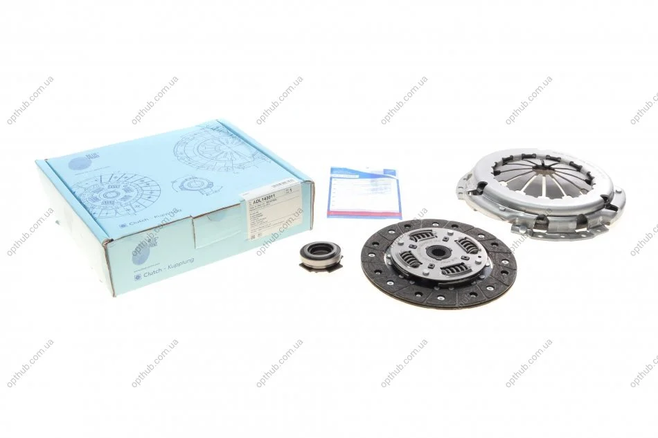 Комплект зчеплення Fiat Panda 1.1/1.2 LPG/Natural Power 03- (+вижимний) (d=185mm) UA63 BLUE PRINT ADL143011 (фото 1)