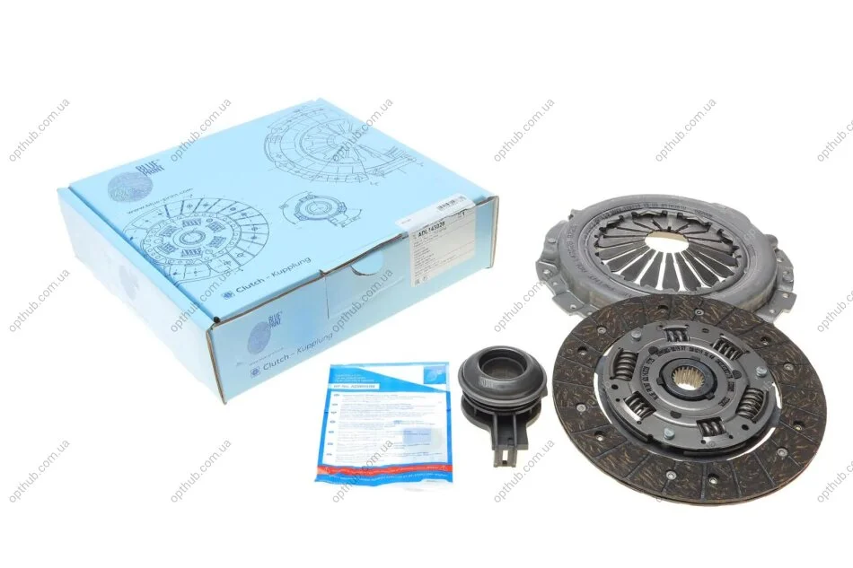 Комплект зчеплення Fiat Doblo 1.9 D 01- (d=200mm) (+вижимний) (opt-om) BLUE PRINT ADL143028 (фото 1)