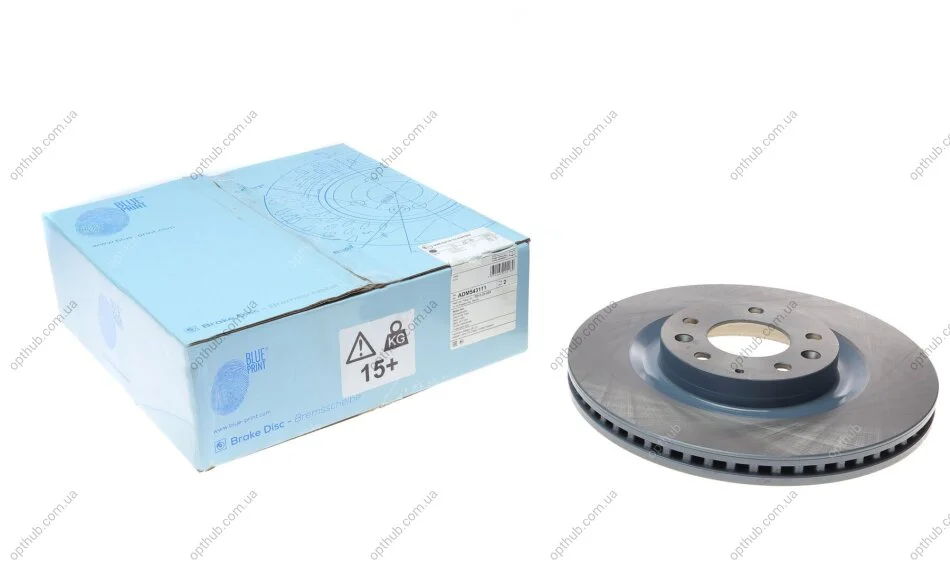 Диск гальмівний передній Mazda (вир-во Blue Print) BLUE PRINT ADM543111 (фото 1)