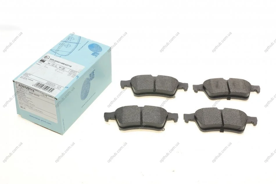 Колодки гальмівні (задні) Ford Connect/Focus 02-13/Renault Laguna/Megane/Espace 02- UA63 BLUE PRINT ADN142114 (фото 1)