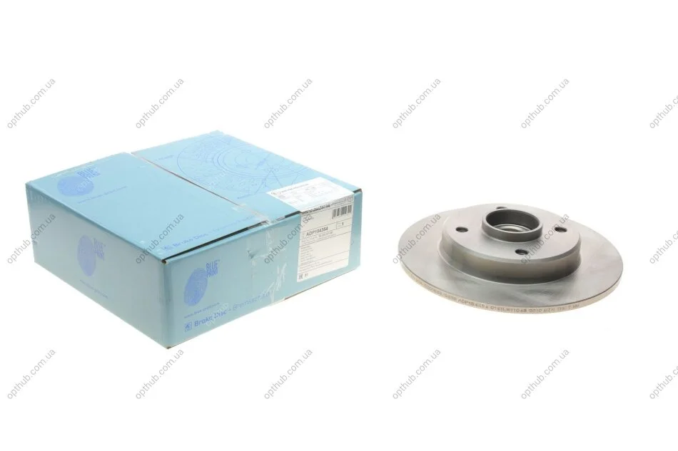 Диск гальмівний (задній) Peugeot 2008 12-/Citroen C3 Aircross 10-/C4 Cactus 14- (244x9) (з підш UA63 BLUE PRINT ADP154354 (фото 1)