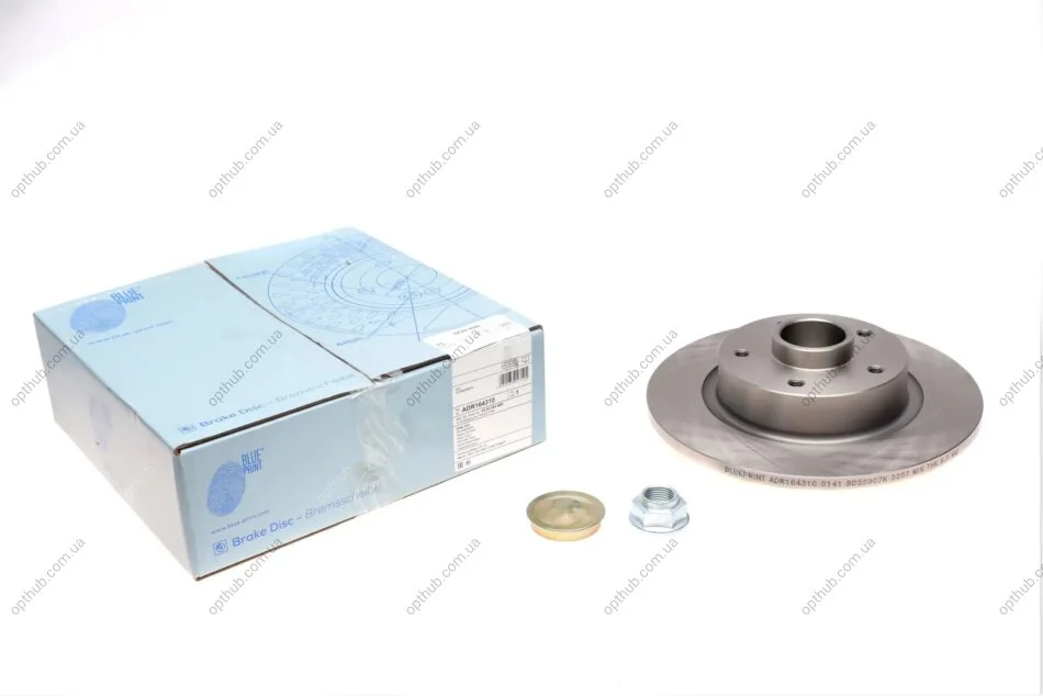 Диск гальмівний (задній) Renault Scenic III 09- (274х11) (+ABS) (з підшипником) UA63 BLUE PRINT ADR164310 (фото 1)