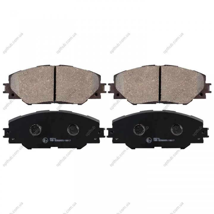 Колодки гальмівні (передні) Toyota RAV4 2.0-3.5/Prius 1.8 05- UA63 BLUE PRINT ADT342162 (фото 1)