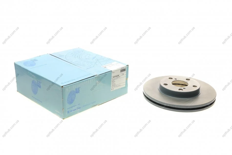 Диск гальмівний (передній) Toyota Auris 1.2-1.8 12-18/Corolla 1.3-1.8 13-18 (277x26) UA63 BLUE PRINT ADT343240 (фото 1)
