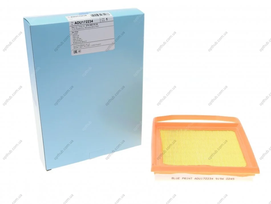 Фільтр повітряний MB C, CLS, E, GLC, GLE, S (вир-во Blue Print) BLUE PRINT ADU172234 (фото 1)