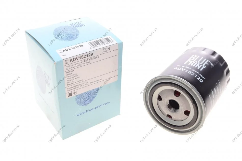 Фільтр масляний VW, Audi (вир-во Blue Print) BLUE PRINT ADV182129 (фото 1)