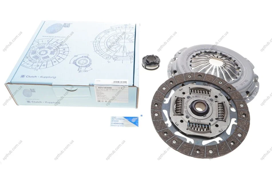 Комплект зчеплення Seat Ibiza 01-09/Skoda Fabia/Roomster 1.4TDI 99-15 (51kw)(d=221mm)(+вижимний UA63 BLUE PRINT ADV183090 (фото 1)