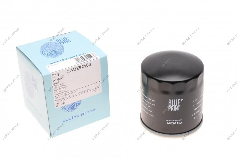 Фільтр масляний ЗАЗ Forza 1.5 13- UA63 BLUE PRINT ADZ92103 (фото 1)