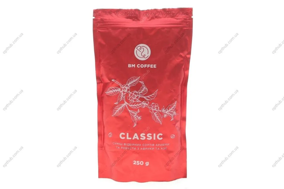 Кава смажена мелена Класік (0,25кг) Bm-coffee КАВА CLASSIC 250G (фото 1)