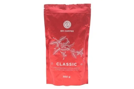 Кава смажена мелена Класік (0,25кг) Bm-coffee КАВА CLASSIC 250G