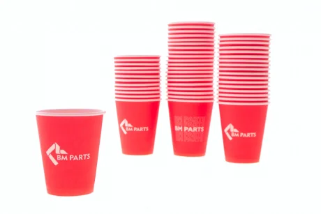 Стаканчик бумажный с логотипом 175 мл BM group COFFEE CUP 50X RD