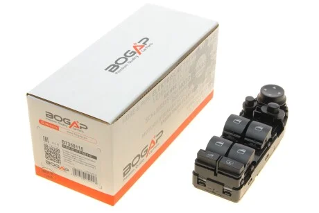 Кнопка склопідіймача (L) BMW 5 (E60) 03-10 M47/M54/M57/N43/N46/N52/N53/N62 (блок) (opt-om) BOGAP B7358115