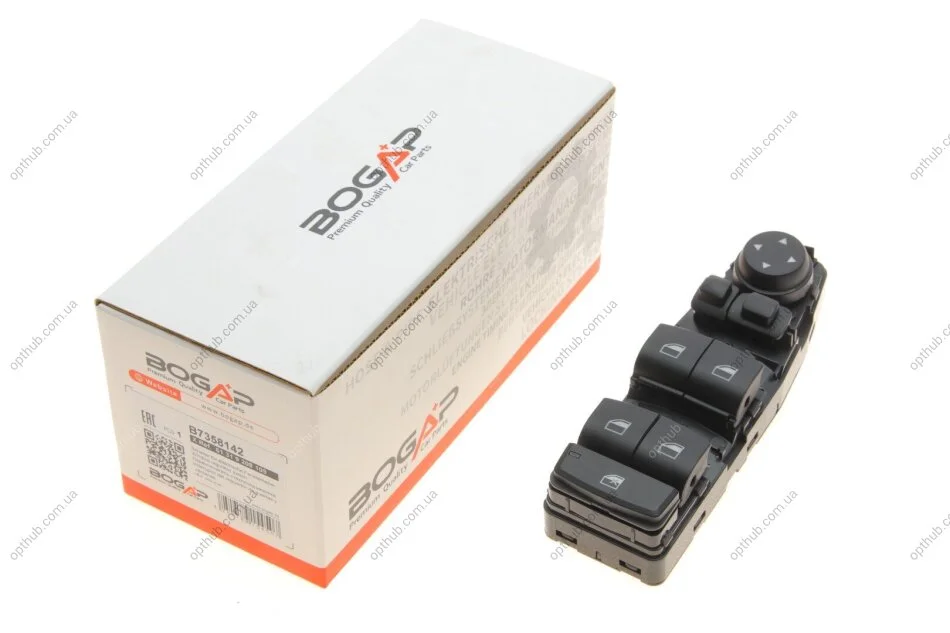 Кнопка склопідйомника (L) BMW X3 (F25) 10-17/X5 (F15/F85) 13-18 (блок) UA63 BOGAP B7358142 (фото 1)