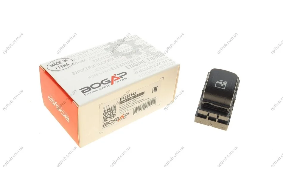 Кнопка склопідіймача BMW 3 (G20/G80/G28)/5 (G30/F90) 15- B46/B47/B48/B57/B58/N63 UA63 BOGAP B7358143 (фото 1)