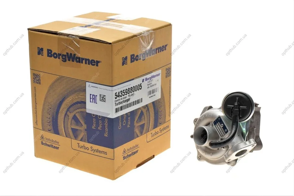 Турбіна Fiat Doblo 1.3JTD BORGWARNER (opt-om) BorgWarner 5435 988 0005 (фото 1)
