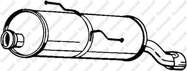 Глушник задня частина Peugeot 206 98-00 BOSAL 190359 (фото 1)
