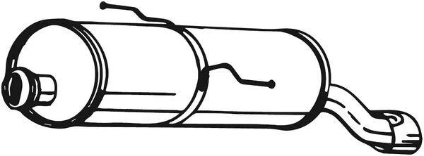 Глушник задній Peugeot 206 98-13 BOSAL 190603 (фото 1)