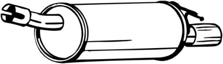 Глушник задня частина Dacia Duster 10-18 Renault Duster 12- BOSAL 200169