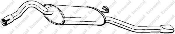 Глушитель задняя часть SKODA Cube (97-98), SKODA FELICIA (95-01) (281-097) BOSAL 281097 (фото 1)