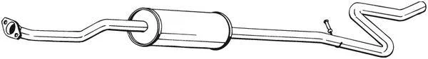 Глушник середня частина CITROEN C3 (02-11) (287-089) BOSAL 287089 (фото 1)