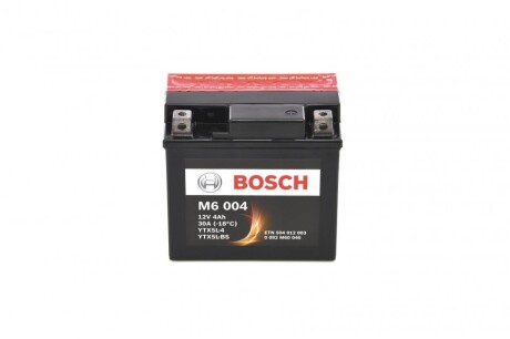 МОТОЦИКЛЕТНА АКУМУЛЯТОРНА БАТАРЕЯ BOSCH 0 092 M60 040 (фото 1)