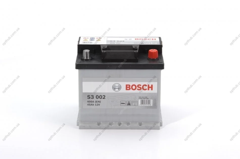 Акумулятор 45Ah-12v (S3002) (207x175x190),R,EN400 0092S30020 BOSCH 0 092 S30 020 (фото 1)