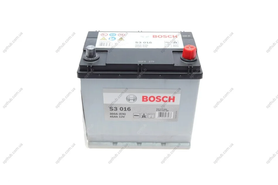 Акумуляторна батарея 45Ah/300A (219x135x222/+R/B01) Азія UA63 BOSCH 0 092 S30 160 (фото 1)