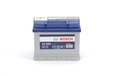 Аккумулятор 60Ah-12v (S4006) (242x175x190),L,EN540 0092S40060 BOSCH 0 092 S40 060
