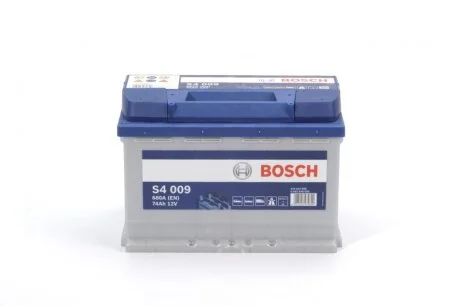 Аккумулятор 74Ah-12v (S4009) (278x175x190),L,EN680 0092S40090 BOSCH 0 092 S40 090
