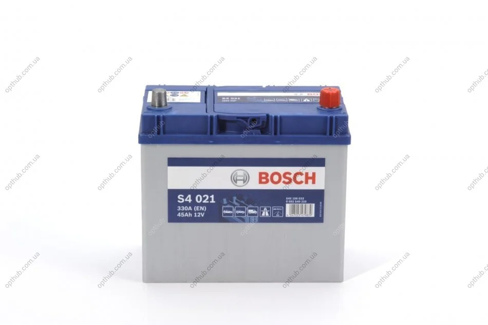 Акумулятор 45Ah-12v (S4021) (238x129x227),R,EN330(Азія) 0092S40210 BOSCH 0 092 S40 210 (фото 1)