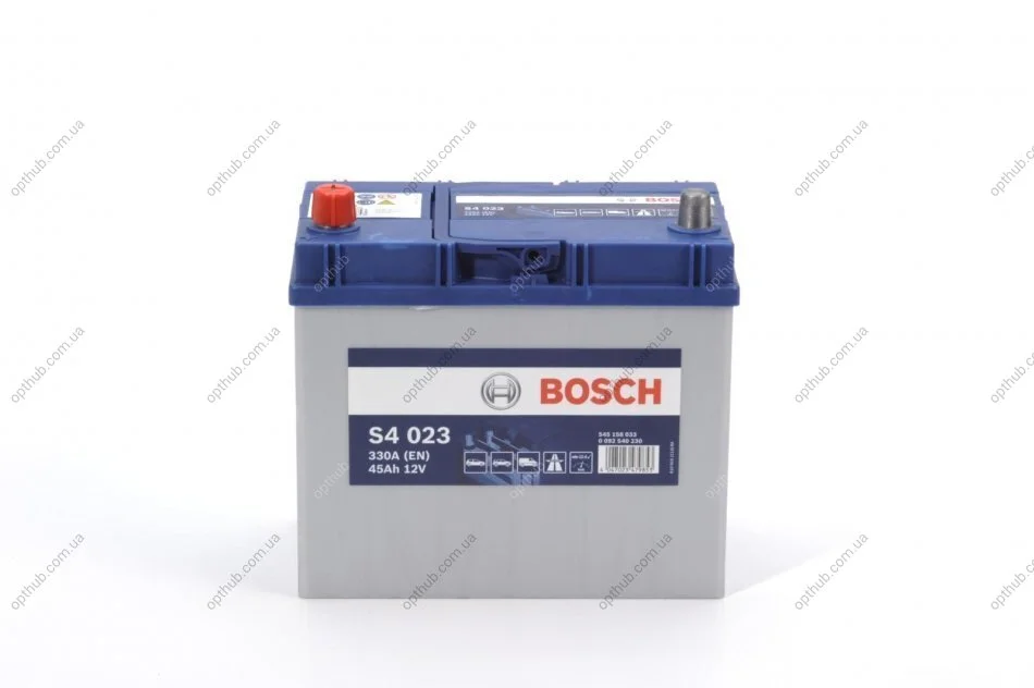 Акумулятор 45Ah-12v (S4023) (238x129x227),L,EN330(Азія) 0092S40230 BOSCH 0 092 S40 230 (фото 1)