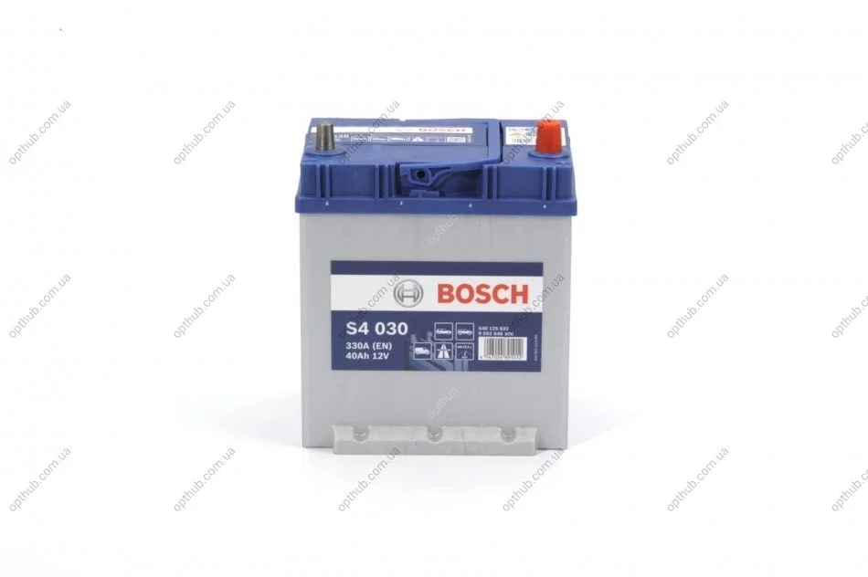 Акумуляторна батарея 40Ah/330A (187x140x227/+R/B01) Азія UA63 BOSCH 0 092 S40 300 (фото 1)
