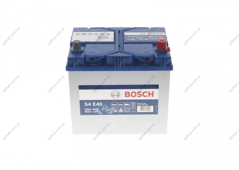 Акумулятор 65Ah-12v EFB (S4E40) (231x173x219),R,EN650 Азія 0092S4E400 BOSCH 0 092 S4E 400 (фото 1)