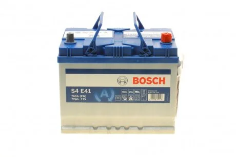 Акумулятор 72Ah-12v EFB (S4E41) (261x175x219),R,EN760 Азія 0092S4E410 BOSCH 0 092 S4E 410