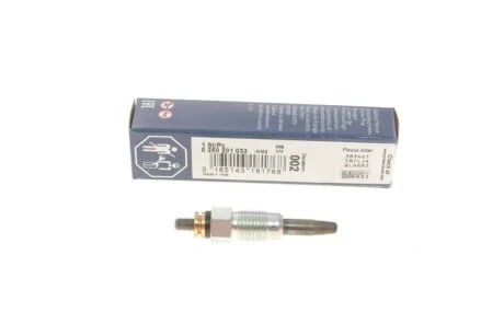 Свічка розжарювання GLP002 VW T4, GOLF III 1.6-2.4 (вир-во) BOSCH 0 250 201 032