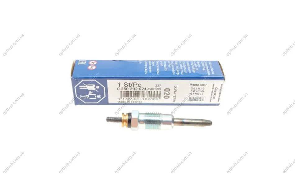 Свічка розжарювання Renault Clio/Megane 1.9D 96-03 UA63 BOSCH 0 250 202 024 (фото 1)