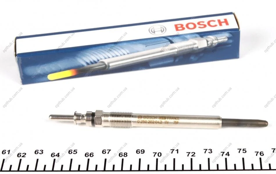 Свічка розжарювання GLP019 OPEL ASTRA, ZAFIRA 2.0 99-05 (вир-во) BOSCH 0 250 202 042 (фото 1)