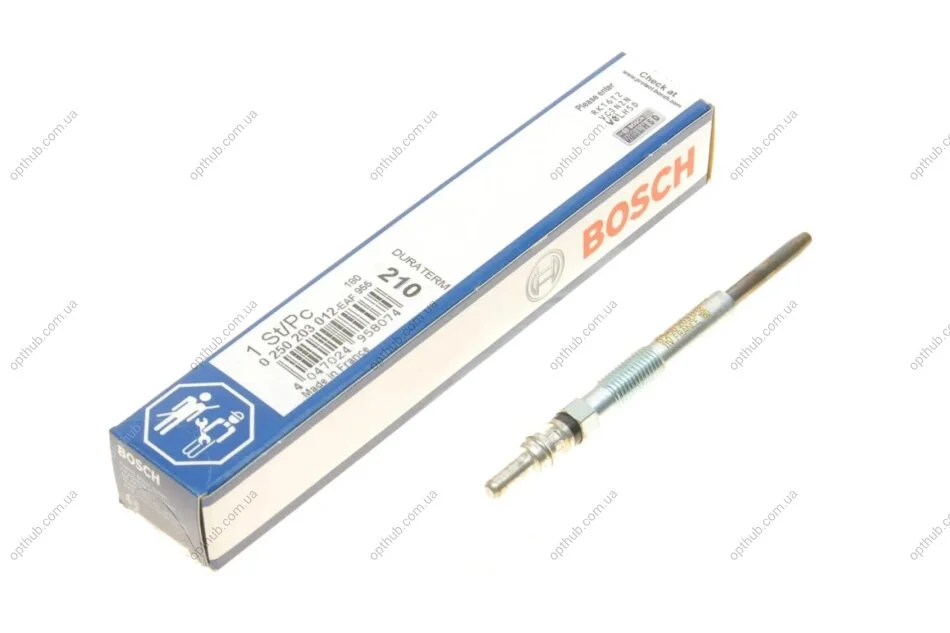Свічка розжарювання GLP210 MITSU OUTLANDER, CITRO C-CROSSER 2.2 07-13 (вир-во) BOSCH 0 250 203 012 (фото 1)