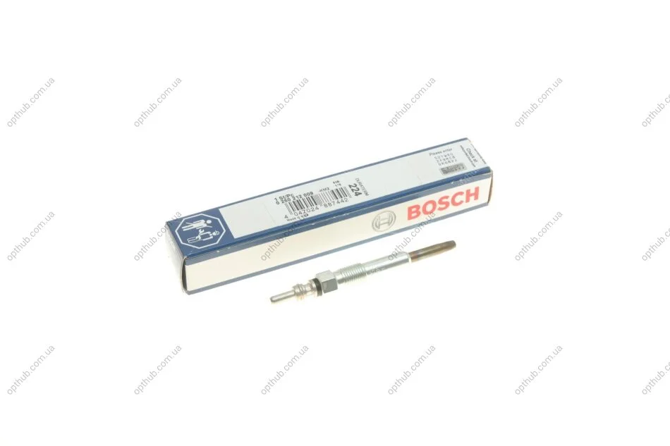 Свічка розжарювання GLP224 RENAULT KANGOO II, NISSAN QASHQAI 1.5 08- (вир-во) BOSCH 0 250 212 009 (фото 1)