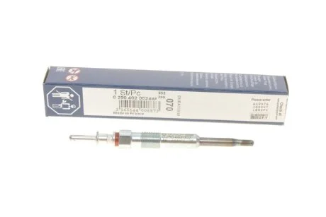 Свеча накаливания GLP070 BMW 3, 5, X3, X5 01-07 (пр-во) BOSCH 0 250 402 002