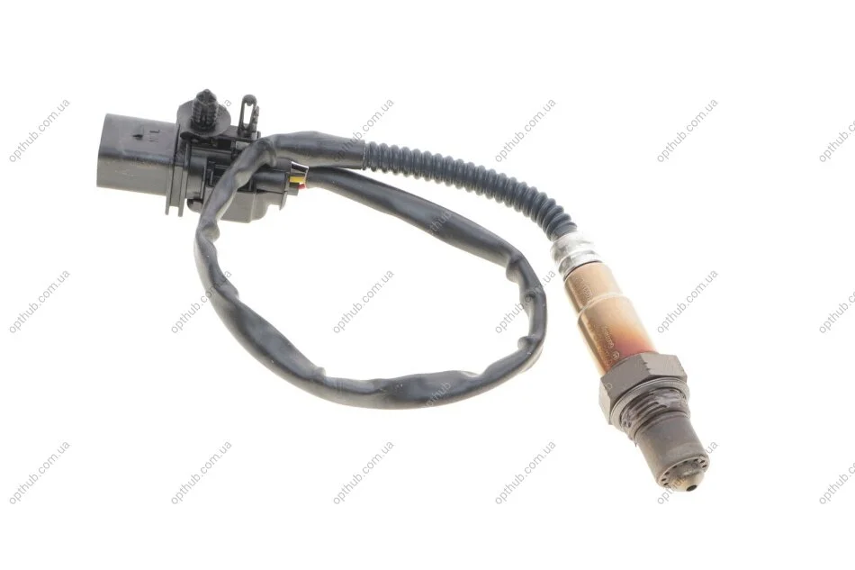 Лямбда-зонд (кількість дротів 5, 510мм) VOLVO C30, S60 I, S60 II, S80 II, V40, V60 I, V70 II, V70 III, XC60 I, XC70 I, XC70 II, XC90 I FORD TRANSIT, TRANSIT TOURNEO 1.6-2.4DH 01.01-07.18 BOSCH 0 258 017 454 (фото 1)