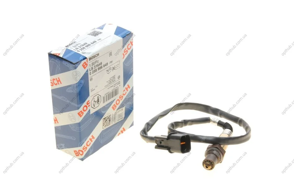 Лямбда зонд Hyundai Sonata/Kia Ceed/Sorento 1.2-2.4 94- (opt-om) BOSCH 0 258 986 649 (фото 1)
