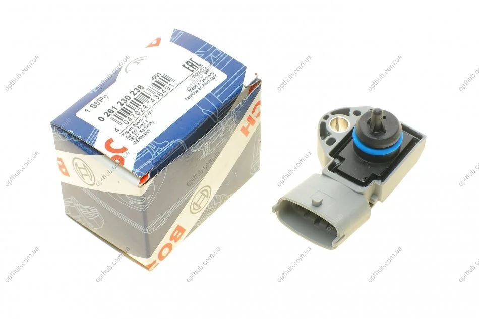 Датчик тиску палива Ford Focus 2.5 09-11/Volvo C30/S40/V40/V70 2.5 04- UA63 BOSCH 0 261 230 238 (фото 1)