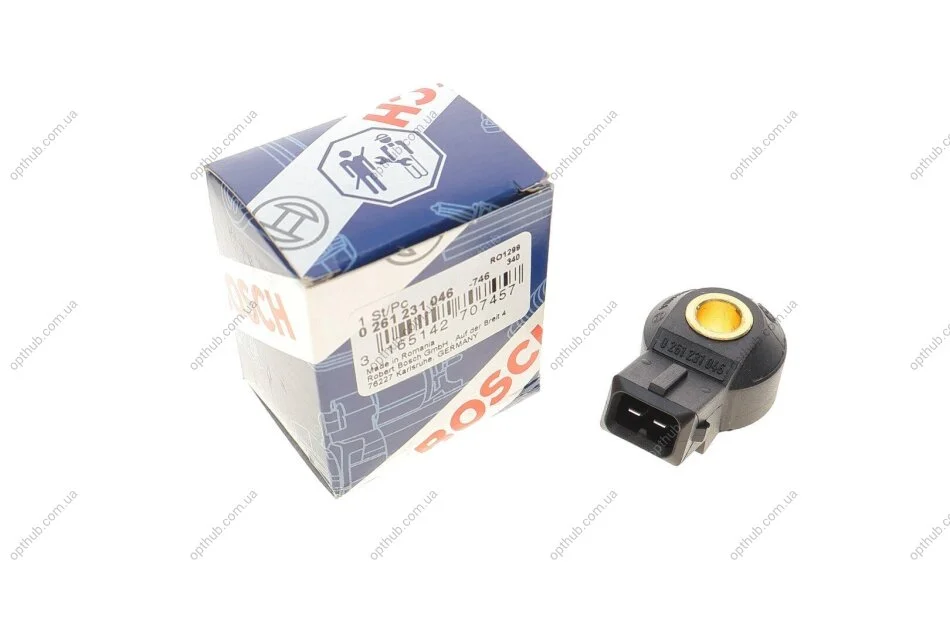 Датчик детонації ГАЗ 3110, ГАЗЕЛЬ дв.406 (вир-во Bosch) BOSCH 0 261 231 046 (фото 1)