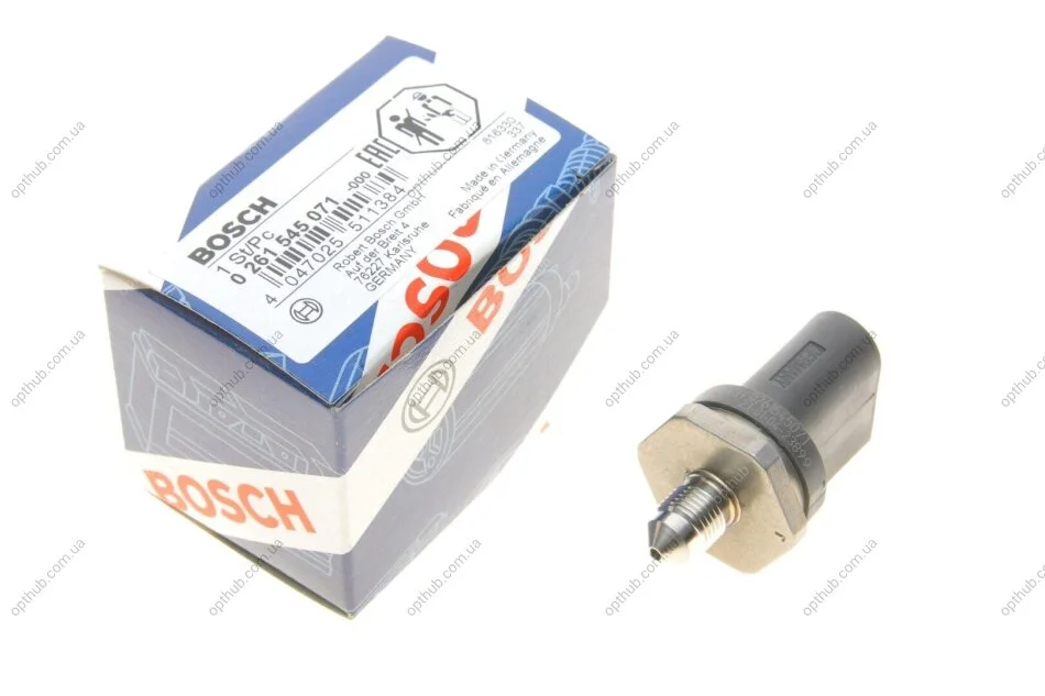 Датчик тиску палива BMW 1/2/3/4/5/6/7/X1/X3/X4/X5/X6 06- N55/N20N54/B48/B38 UA63 BOSCH 0 261 545 071 (фото 1)