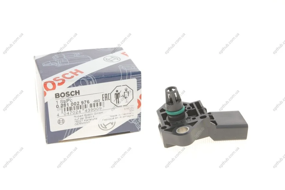 Датчик тиску наддуву Audi A4/Porsche Cayenne 1.0-6.8 03- (вир-во) BOSCH 0 281 002 976 (фото 1)