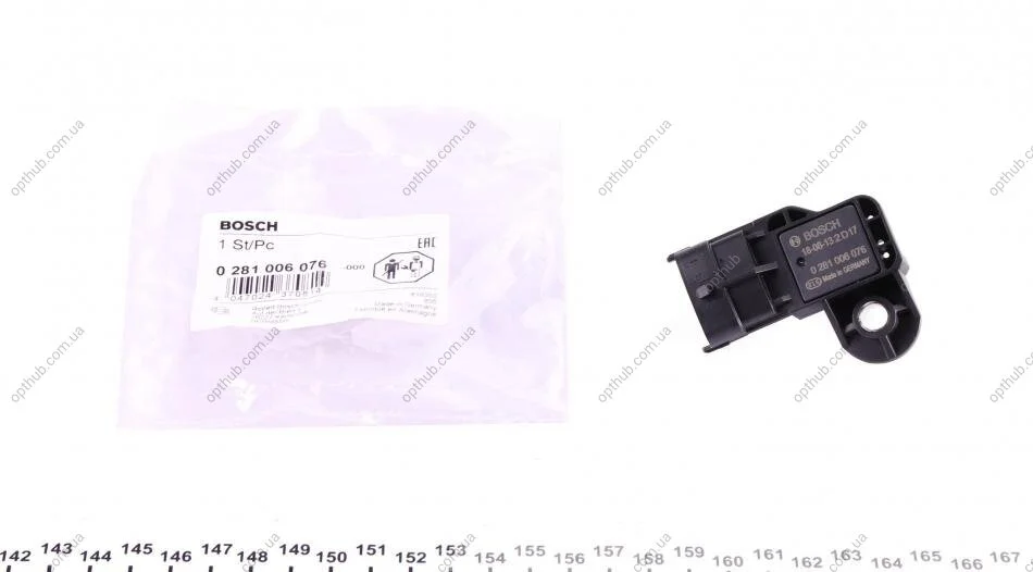 Датчик тиску наддува Opel Astra 10- UA63 BOSCH 0 281 006 076 (фото 1)