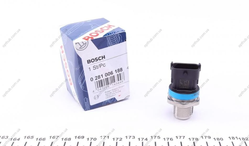 Датчик тиску палива Renault Trafic 1.9 dCi 05- (opt-om) BOSCH 0 281 006 188 (фото 1)