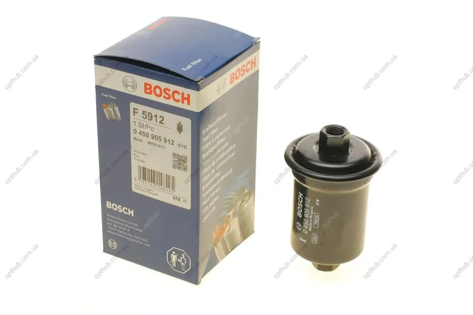 Фільтр паливний Toyota Land Cruiser 3.4 96-02/Hyundai Sonata 2.0-2.7 96-04 UA63 BOSCH 0 450 905 912 (фото 1)